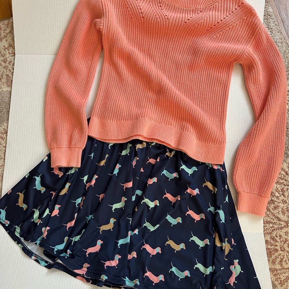 GAP Coral Ribbed Knit Sweater